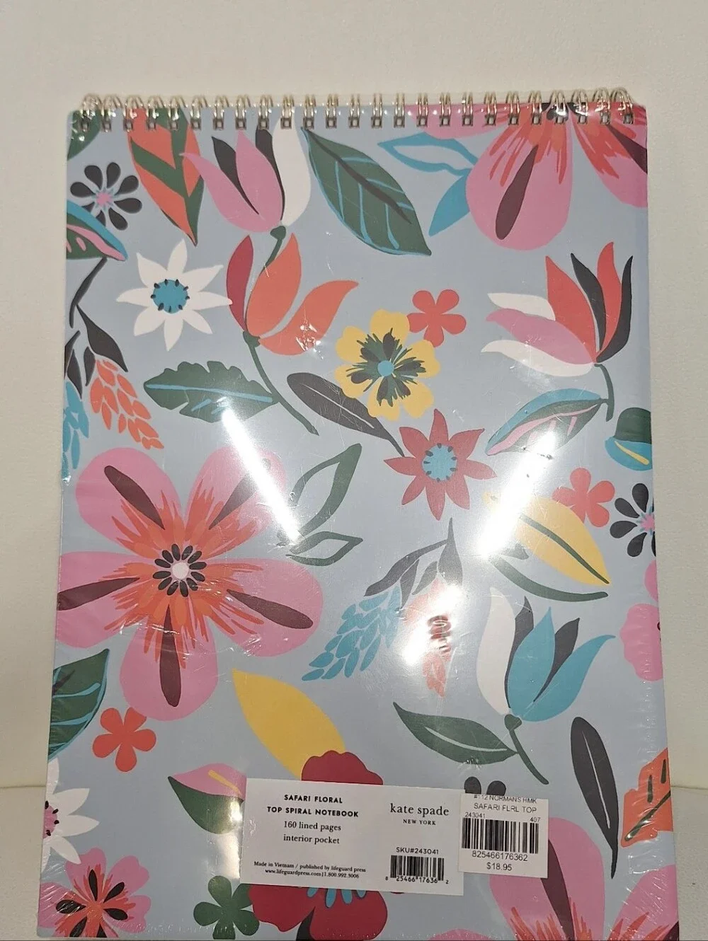 Kate Spade Safari Floral Top Spiral Notebook NWT